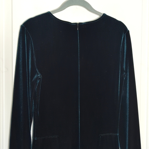 Giorgio Armani Le Collezioni Pine Green Luxurious Velvet Holiday Maxi Dress 6 - Picture 8 of 13